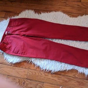 J. Crew Red Frankie Chino Pants